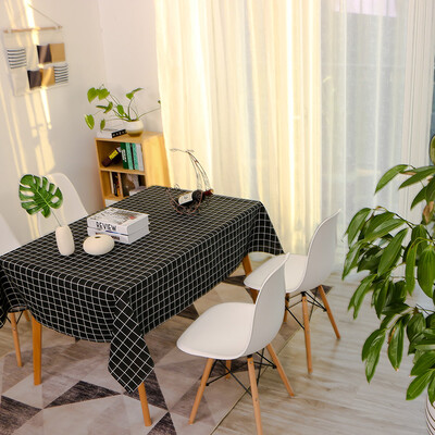 

Tablecloth Rectangle Table Cloth Cotton Linen Wrinkle Free Anti-Fading Tablecloths Washable Dust-Proof Table Cover for Dining Kit