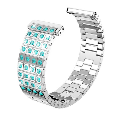 

〖Follure〗Luxury Crystal Stainless Steel Wrist Band Replacement For Fitbit Versa Lite