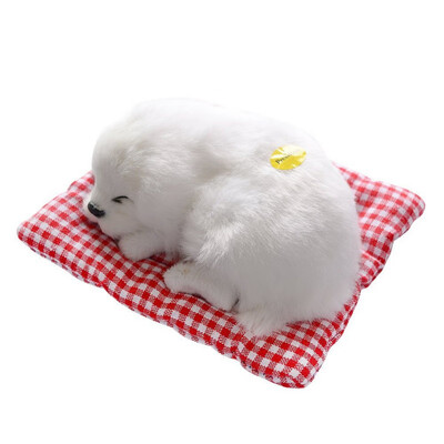 

Lovely Puppy Simulation Car Accessories Plush Sleeping Dog Toy with Sound Kids Toy Decorations Birthday Gift For Children