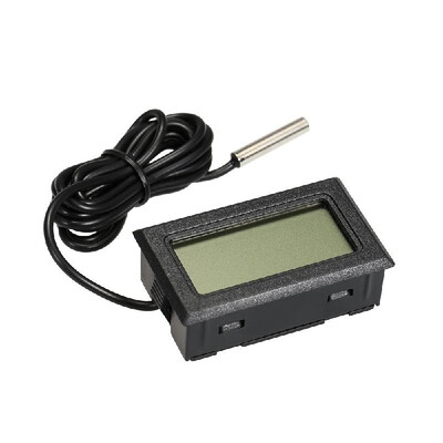 

Quelima Mini Digital Thermometer Electronic Temperature Meters LCD Display Interior Aquarium Refrigerator Thermometer with Probe B