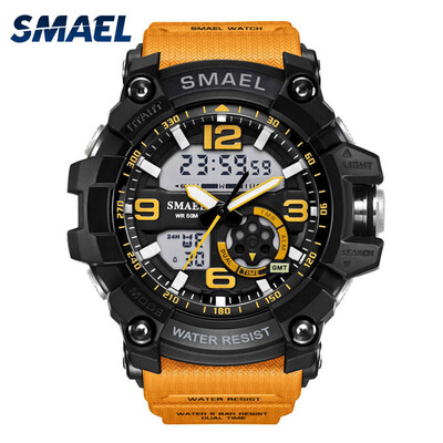 

Mens Stylish Sports Multi-function Electronic Waterproof Watch Dual Display Wristwatches