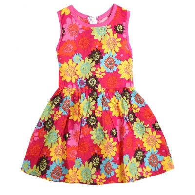 

Children Clothing Toddler Kids Girls Summer Princess Sunflower Floral Lace Pierced Party Dress Age 2-7Y