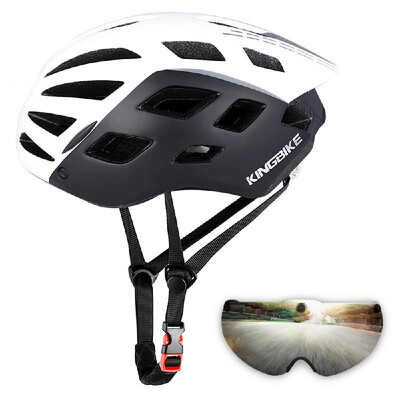 

Mountain Bike Helmet Motorcycling Helmet with UV400 Protective Detachable Magnetic Visor&Rear Light Men Women
