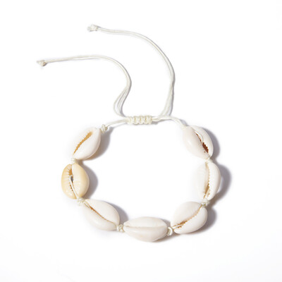 

bohemia Handmade adjustable rope chain Natural shell Bracelet Shells foot Bracelets Beaded bracelets cheville for women beach