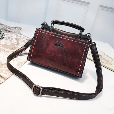 

Spring&summer bag female 2019 new handbag tide fashion wild casual retro simple shoulder slung small square bag