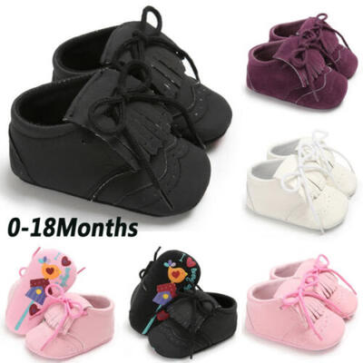 

Newborn Infant Baby Girl Casual Soft Sole Prewalker Leather Warm Prewalker Shoes