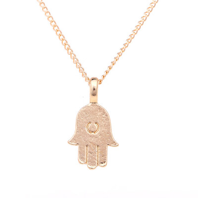 

Fashion Jewelry Necklaces & Pendants Gold-color All Is Well Hamsa Choker Necklace Women