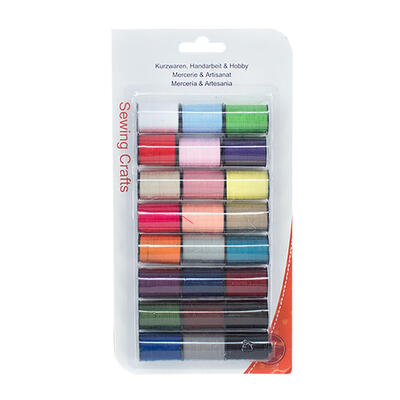

24 Colors Lengthen 20m Black Plastic Tube DIY Polyester Sewing Thread Set
