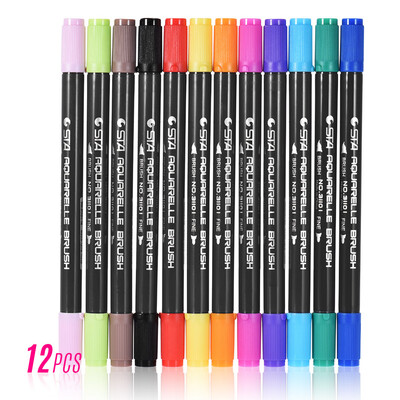 

80 Colors Set Marker Marking Pen Twin Tip Brush Sketch Pens Water Based Ink for Graphic Manga Drawing Designing