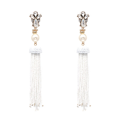 

2019 New Fashion Trend Dangle Earrings Colorful Statement Little Beads Drop Earrings For Women Crystal Jewelry Gift J50071