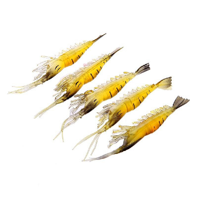 

Lixada 5Pcs 9cm 4g Outdoor Fishing Lure Soft Simulation Lightweight Shrimp Prawn Bait Fishy Smell