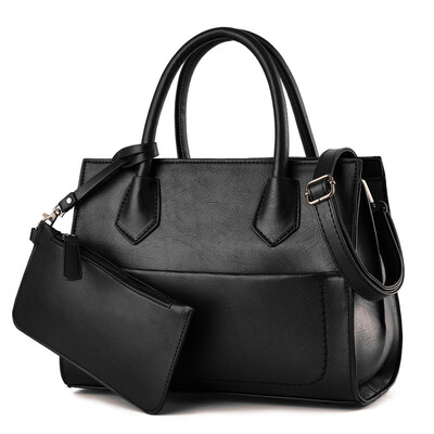 

2017 Business Style Women Dual Functions Big Tote Handbag Lady High Quality PU Composite Bags Female Dating Zipper Messeger Bags