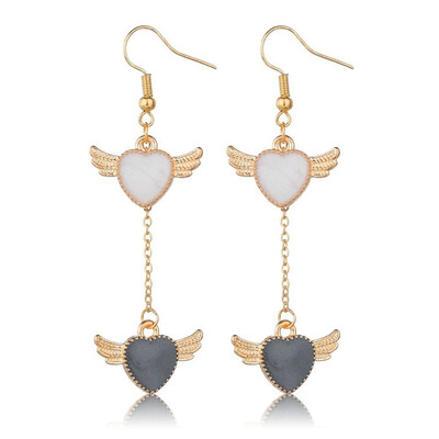 

New Fashion Oversized Pendant Korean Version Of The Earrings Womens Bow Shell Heart-shaped Gold Earrings 2019 Dress Wear