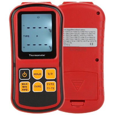 

GM1312 Digital Thermometer Dual-channel Temperature Meter Tester for KJTERSN Thermocouple with LCD Backlight