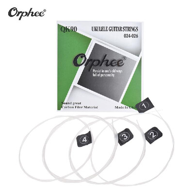 

Orphee QK90 Ukulele Strings 4pcs Set Replacement 024-026 Nylon & Carbon Fiber Hard Tension