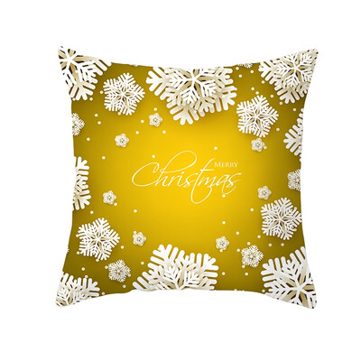 

Siaonvr Christmas Pillow Case Glitter Polyester Sofa Throw Cushion Cover Home Decor