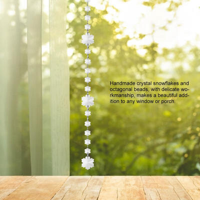 

Greensen Crystal Snowflake Hanging Beads DIY Curtains for Wedding Christmas Party Decor
