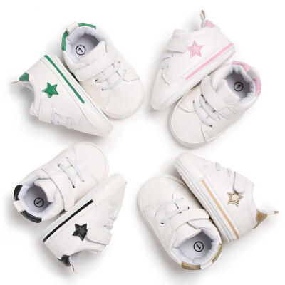 

Newborn Baby Boy Girl Bow Anti-slip Crib Shoes Soft Sole Sneakers Prewalker 0-18M