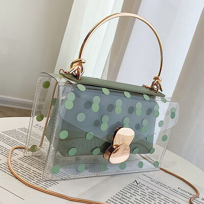 

North bag summer female 2019 new wave Korean Joker Messenger bag chain wave transparent jelly bag handbag