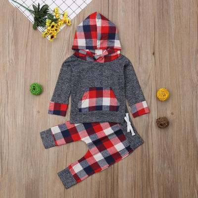 

Toddler Baby Boys Girls Tops Hooded Pants Home Outfits Set Clothes
