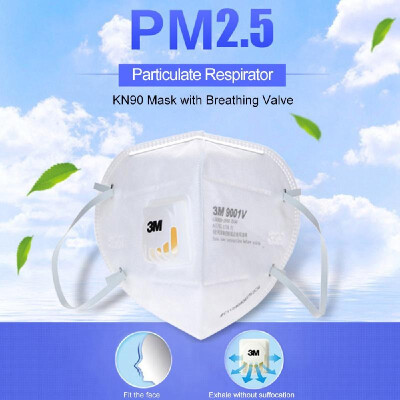 

3M 9001V 25 Pieces Particulate Respirator KN90 Masks with Breathing Valve Aganist PM25 Smog-proof Dust-proof Mouth-muffle Individ