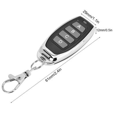 

Greensen 433MHZ Wireless Remote Control Control 4 Buttons Electric Garage Door with Key Ring