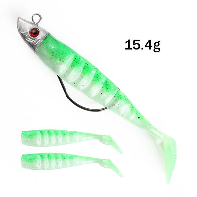 

Soft Jig Fish Lead Head Fishing Lure 100mm154g 120mm26g Jigging Soft Bait Fishing Tackle For Ice Fishing Saltwater Fresh