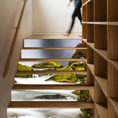 

Toponeto 3D Stair Stickers Exquisite Fashional Landscape Pattern 6 pcs