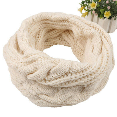 

Womens Warm Winter Infinity Circle Cable Knit Cowl Neck Thick Scarf Shawl Wrap