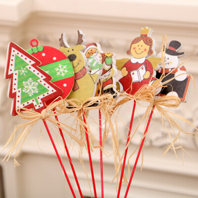 

Tailored Christmas New Product Rocking Stick Wooden Gift Christmas Ornament Label Lnsert