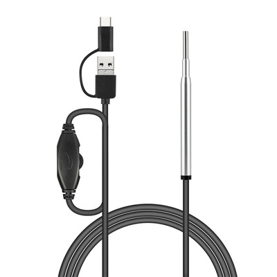 

Mini Endoscope Camera 39MM 6 Adjustable LEDs Three-in-one Interface USB Inspection Ear Nose Visual Health Care with Ear Pick Set