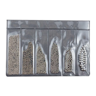 

Toponeto Fashion Nail Art Rhinestones Glitter Steel Bal Tips Mixed 3D Tips DIY Decoration