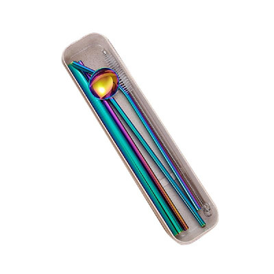 

304 Stainless Steel Metal Eco-Friendly Home Restaurant Drinking Straw Reusable Cleaner Brush Kit