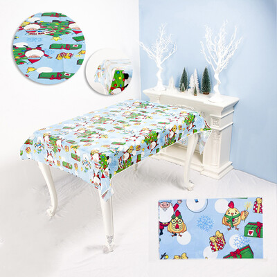 

DIY Christmas Printed Tablecloth Creative PVC Tablecloth Disposable Tablecloth