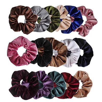 

Gobestart 16 Pcs Velvet Elastic Hair Bands Scrunchy For Women Or Girls Hair Accessories