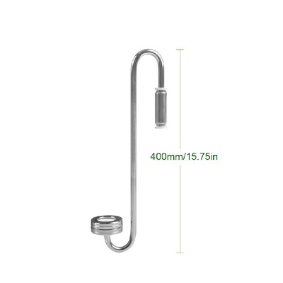 

CO2 Bubble Diffuser Aquarium Stainless Steel CO2 Diffuser Excellent CO2 Dissolve Rate U-Shape for Aquarium Plants 400mm Height Wit