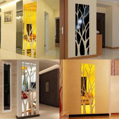 

3D Tree Pattern Mirror Wall Decal Acrylic Sticker Removable Hall Art Home decor