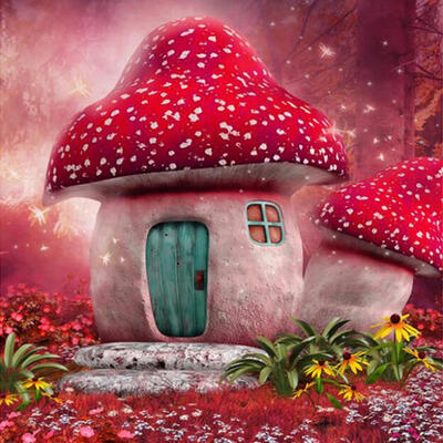 

5D DIY Full Drill Diamond Painting Mushroom Cross Stitch Embroidery Kit