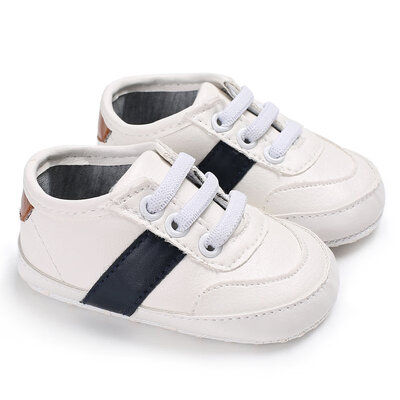 

Infant Baby Boy First Walkers Shoes PU Lace-up Patchwork Sport Casual Shoes 0-18 Month