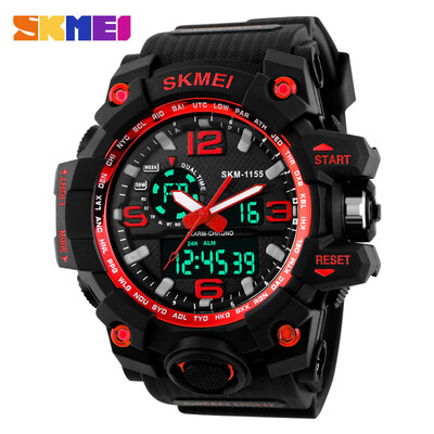 

SKMEI New 2016 Luxury Brand LED Military Waterproof Wristwatch Fashion Sport Super Cool Mens Quartz Analog Digital Watch Man Spor