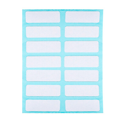 

12 Sheetsset Self Adhesive Sticky White Label Blank Post Stickers Note Tags Craft Stickers