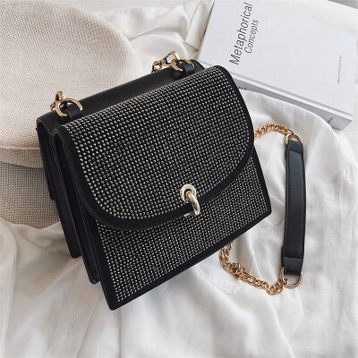 

Diamond Square bag 2019 Summer Fashion New High Quality PU Leather Womens Designer Handbag Lock Chain Shoulder Messenger bagas