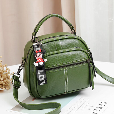 

Womens Spring&Summer Fashion Trend Handbag Womens Bag Simple Joker Single Shoulder Messenger Bag Small Round Bag