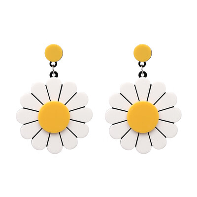 

HOT SALE Cute Romantic Statement Earrings Big Flower Dangle Drop Earring Fashion Trendy Jewelry For Women Wholesale J50132