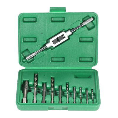 

11pcs Thread Metric Machine Hand Screw Adjustable Plug Taps Set with Tap Wrench 116-12