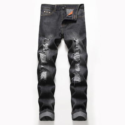 

Gobestart Fashion Mens Casual Personality Printing Slim Fit Denim Jeans Pants
