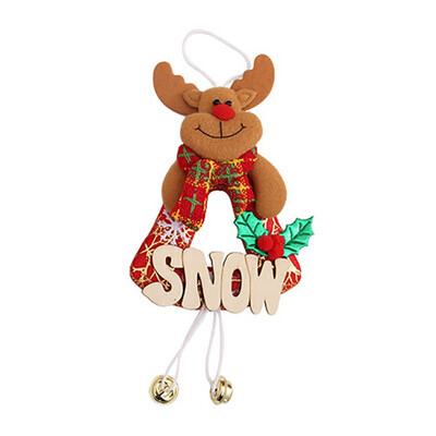 

2018 Christmas Tree Pendant Ornaments Snowman Santa Claus Reindeer Xmas Tree Hanging Decorations Wall Door Hanging Decor