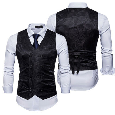 

Mens Dress Suit Vest Formal Business Wedding Tuxedo Waistcoat Jacket Coat Tops