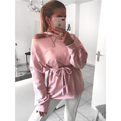 

Fashion Women Ladies Summer Long Sleeve Shirt Loose Casual Blouse Top T-Shirt UK