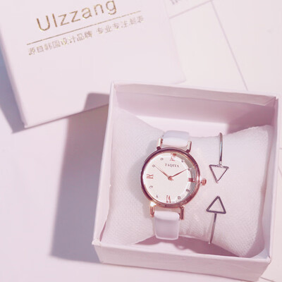 

European&American British French College style small watch simple retro temperament female student Han Bessen Department tide